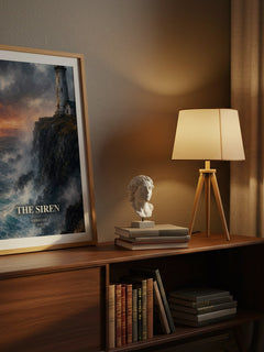 The Siren watercolour print on bookshelf – Kiera Cass fan gift