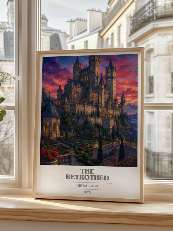 The Betrothed book cover poster colour and style options – Kiera Cass book art
