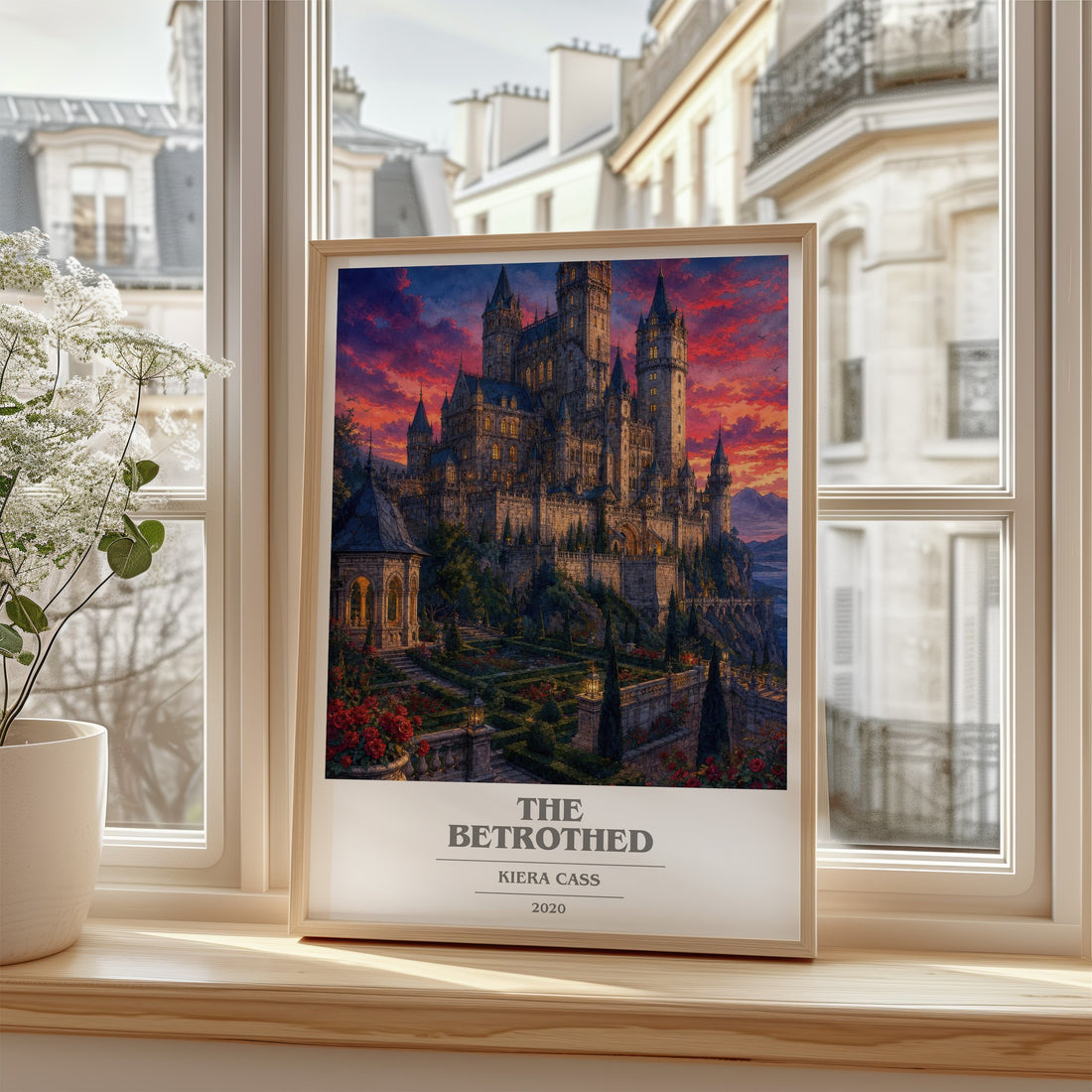 The Betrothed book cover poster colour and style options – Kiera Cass book art (mockup)