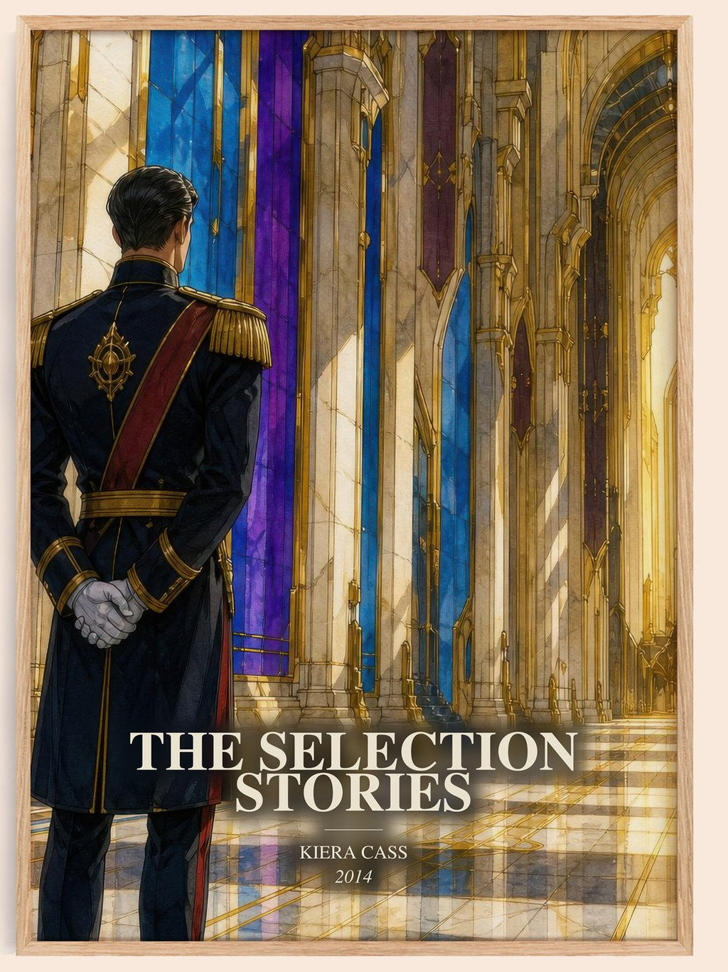The Selection Stories watercolour book poster by Kiera Cass – framed literary art print