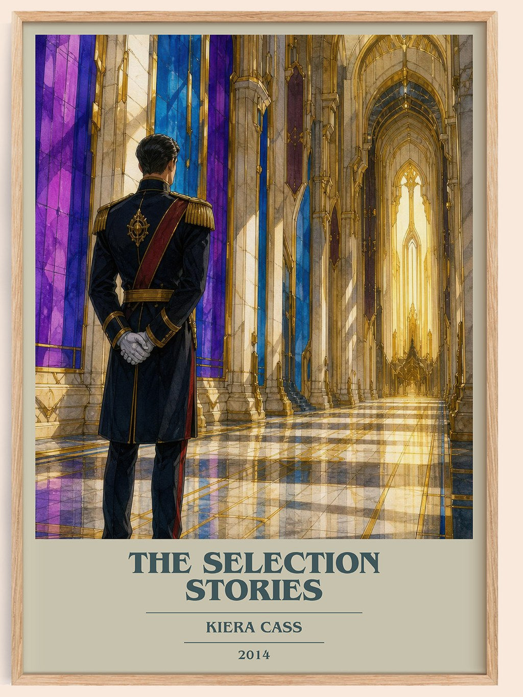 The Selection Stories book cover book poster by Kiera Cass – framed literary art print