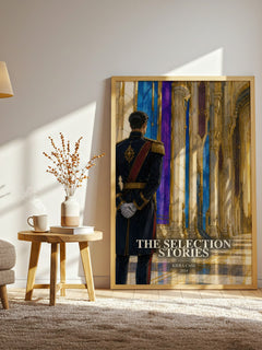 The Selection Stories watercolour print in frame leaning in hallway – young adult wall art