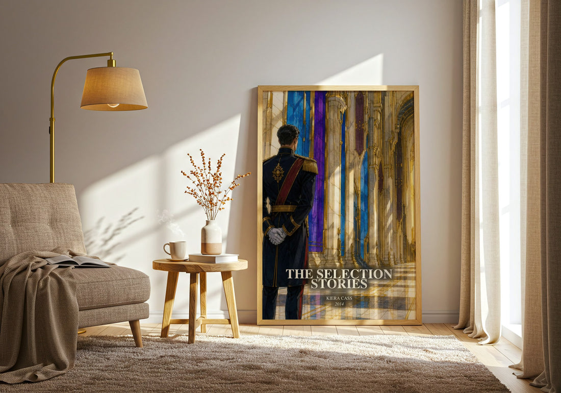 The Selection Stories watercolour print in frame leaning in hallway – young adult wall art