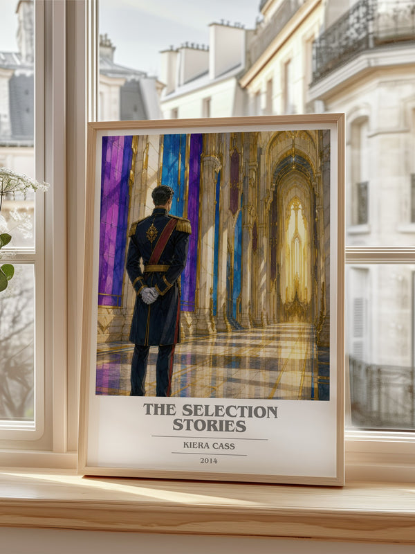 The Selection Stories book cover poster colour and style options – Kiera Cass book art