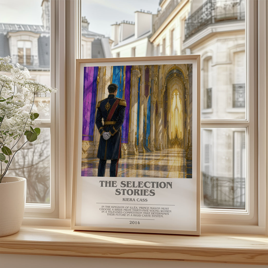 The Selection Stories bookish poster colour and style options – Kiera Cass book art (mockup)