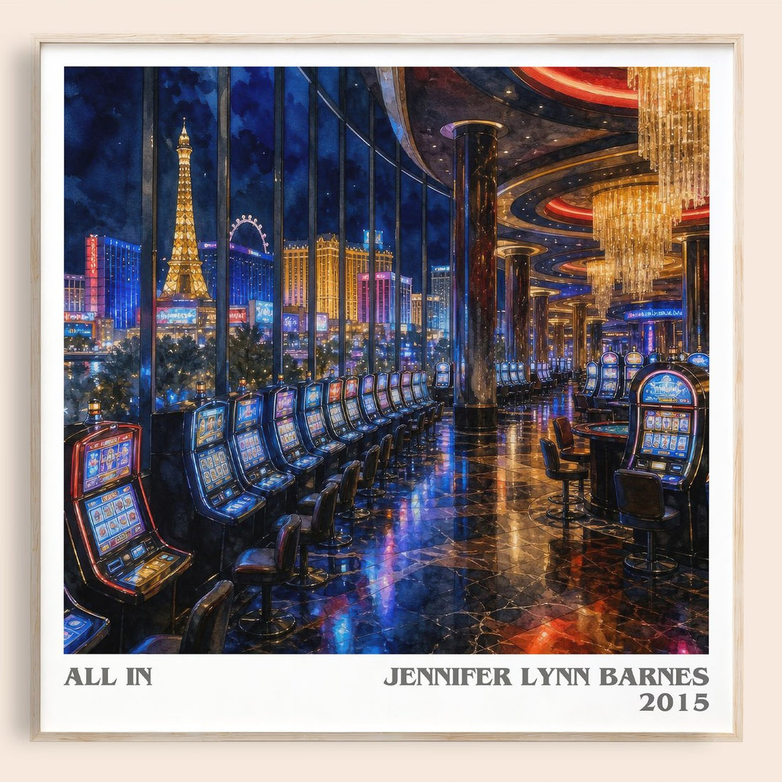 All In literary book poster by Jennifer Lynn Barnes – framed literary art print