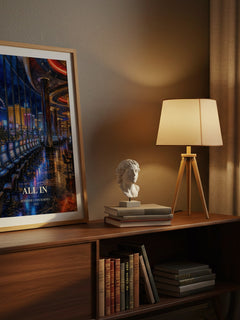 All In watercolour print on bookshelf – Jennifer Lynn Barnes fan gift