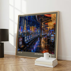 All In literary print framed by window – literary home decor