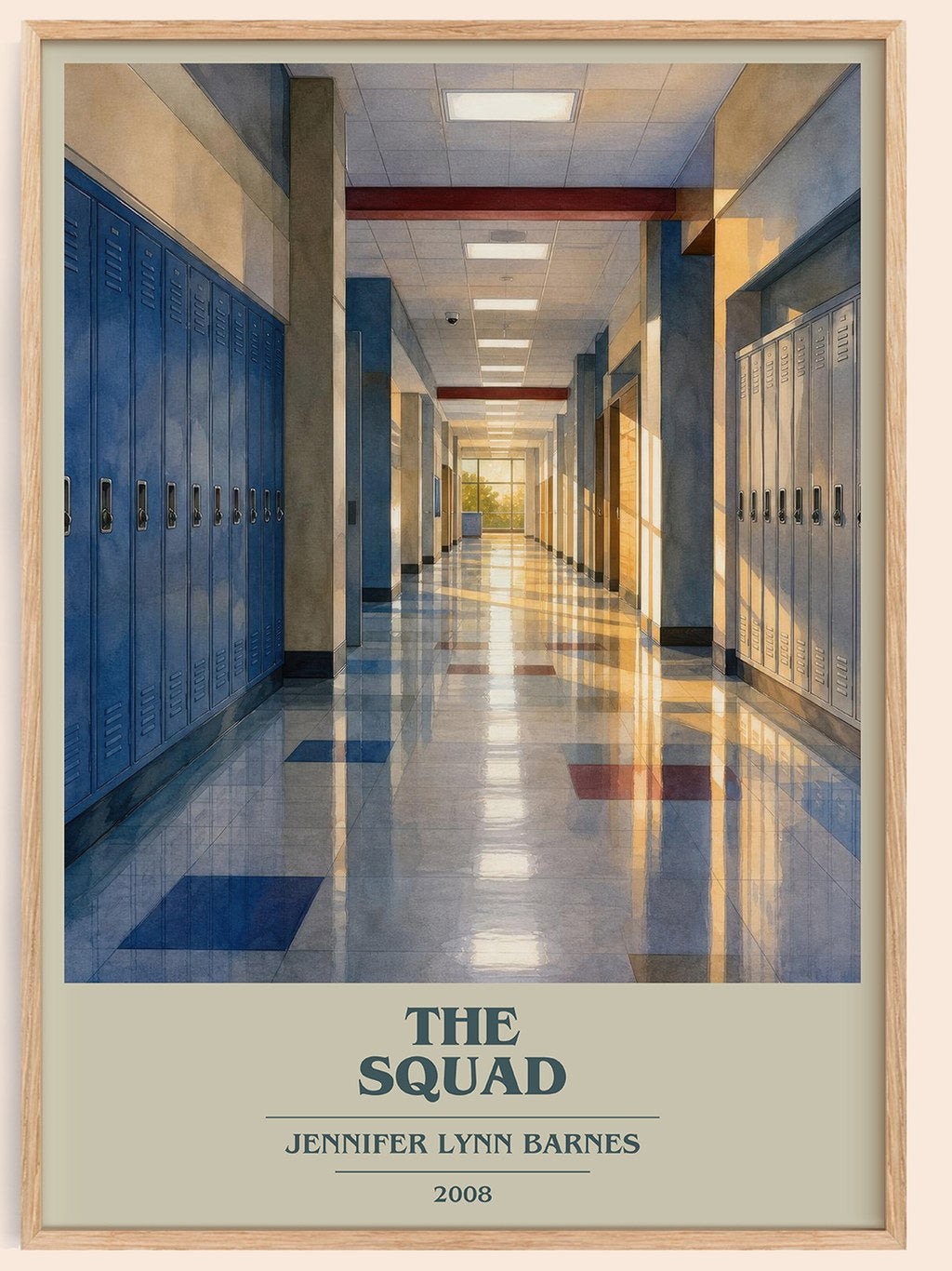 The Squad book cover book poster by Jennifer Lynn Barnes – framed literary art print