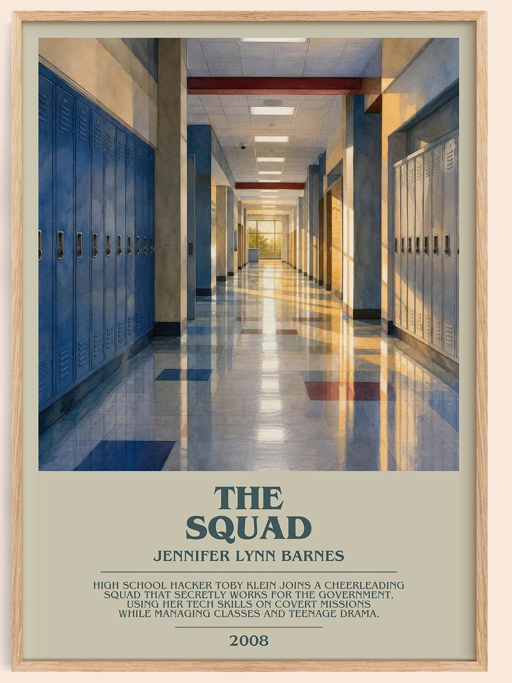 The Squad bookish book poster by Jennifer Lynn Barnes – framed literary art print