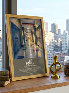 The Squad bookish print framed by window – literary home decor