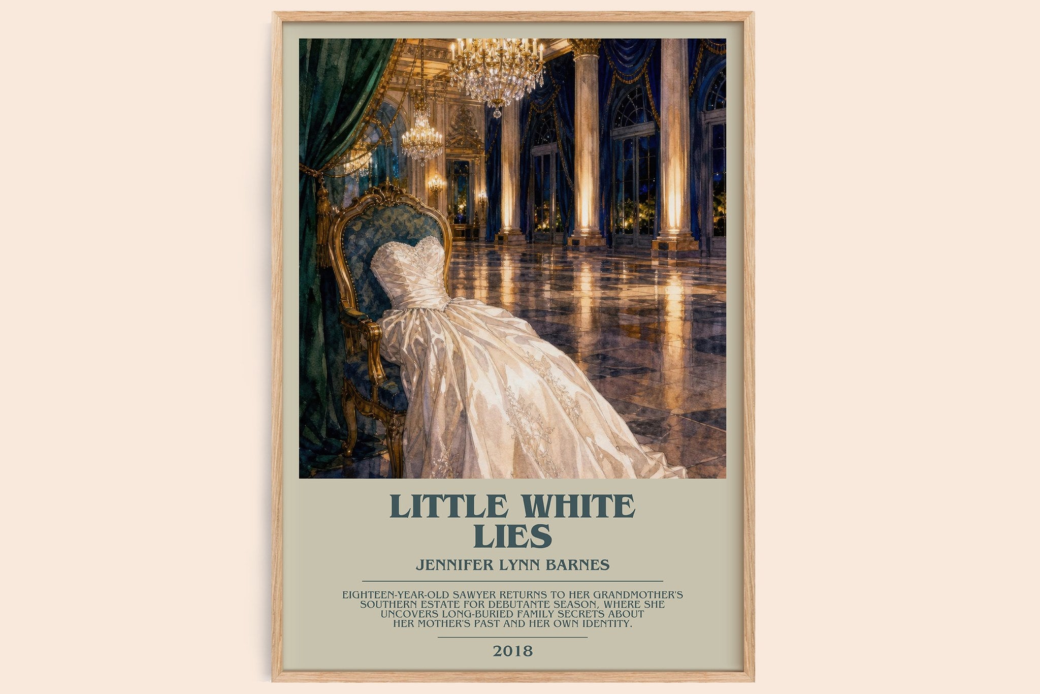 Little White Lies Bookish Wall Art by Jennifer Lynn Barnes