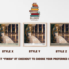 Little White Lies literary print in frame leaning in hallway – young adult wall art