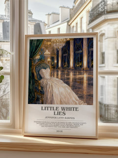 Little White Lies bookish poster colour and style options – Jennifer Lynn Barnes book art