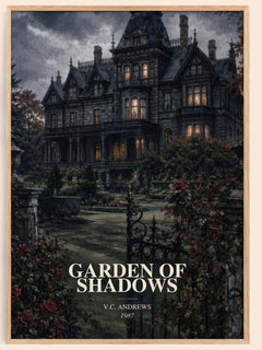 Garden of Shadows watercolour book poster by V.C. Andrews – framed literary art print