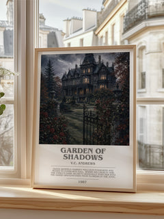 Garden of Shadows bookish poster colour and style options – V.C. Andrews book art