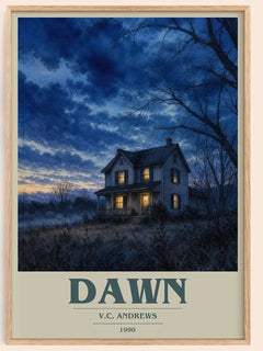 Dawn book cover book poster by V.C. Andrews – framed literary art print