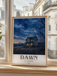 Dawn book cover poster colour and style options – V.C. Andrews book art