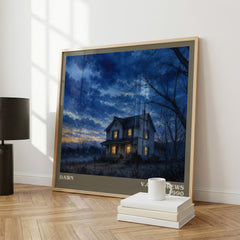 Dawn literary print framed by window – literary home decor