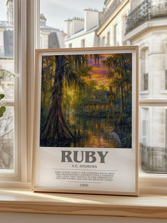 Ruby bookish poster colour and style options – V.C. Andrews book art