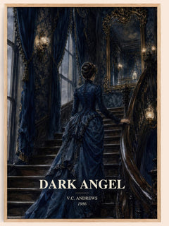 Dark Angel watercolour book poster by V.C. Andrews – framed literary art print