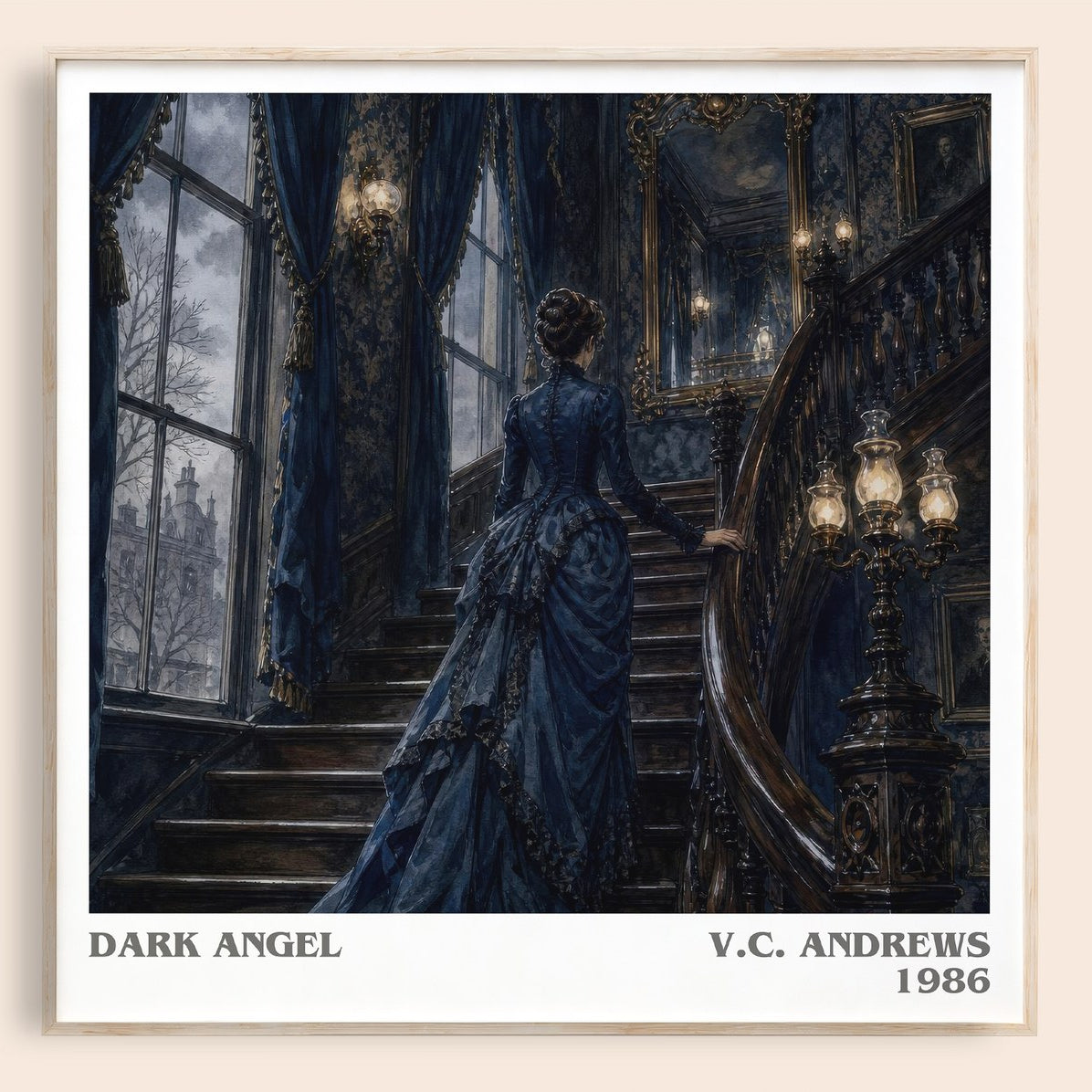 Dark Angel literary book poster by V.C. Andrews – framed literary art print