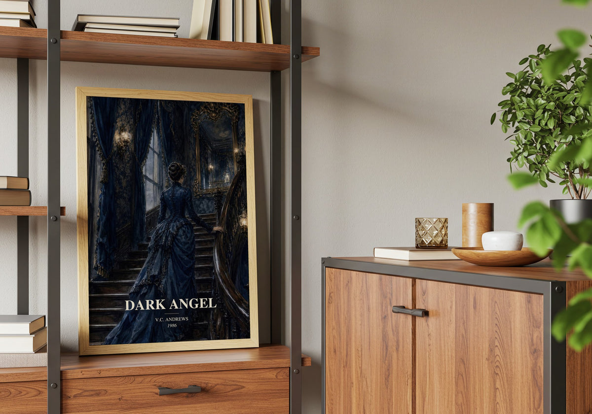 Dark Angel book watercolour illustration paper finish options – matte satin gloss