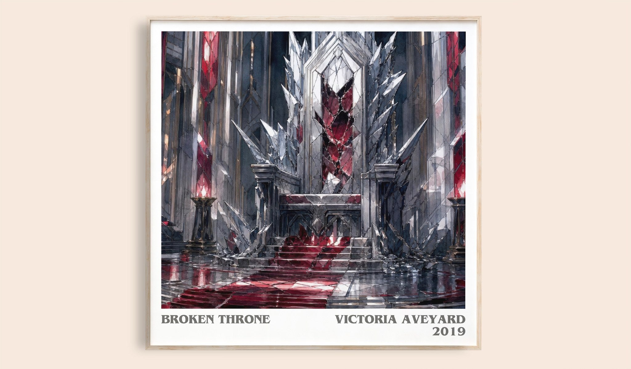 Broken Throne Literary Art Print by Victoria Aveyard