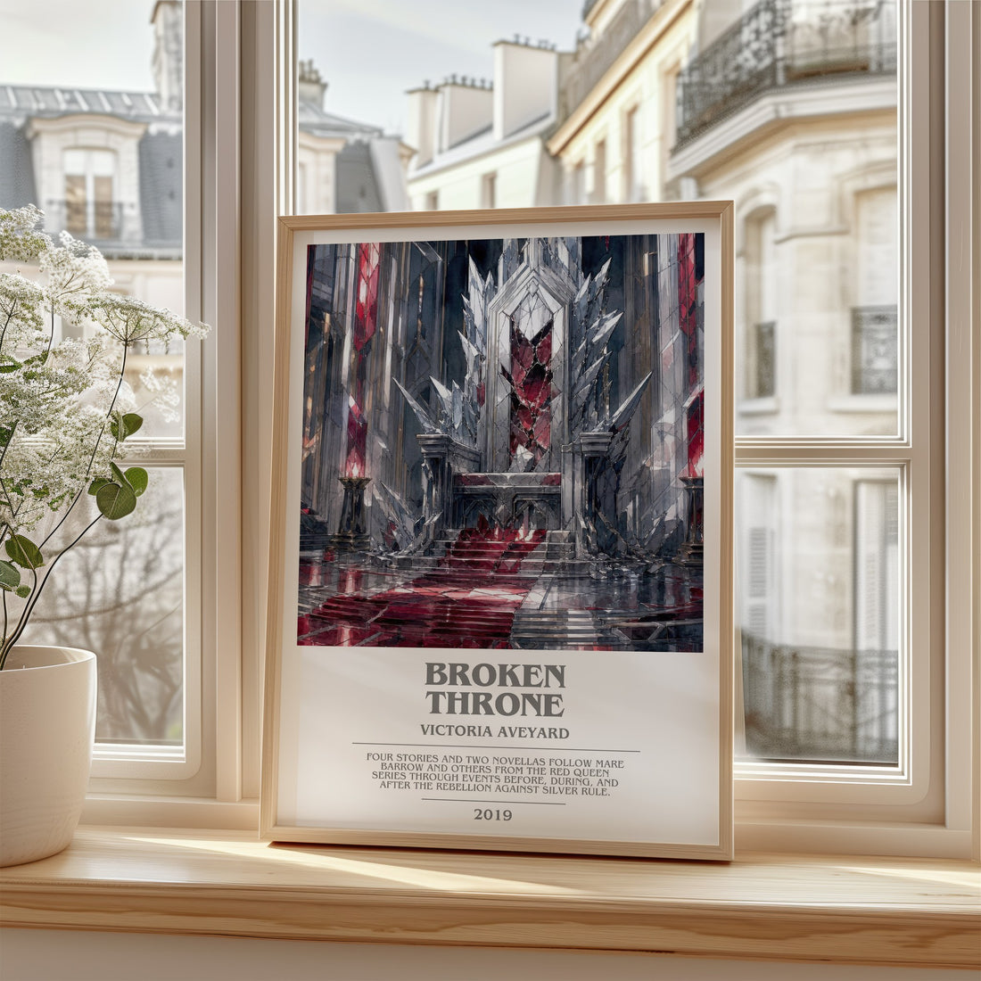Broken Throne bookish poster colour and style options – Victoria Aveyard book art