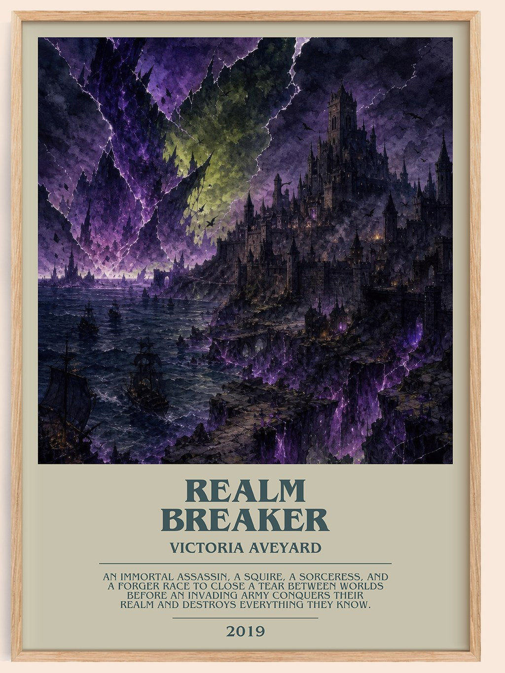 Realm Breaker bookish book poster by Victoria Aveyard – framed literary art print