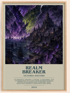Realm Breaker bookish book poster by Victoria Aveyard – framed literary art print