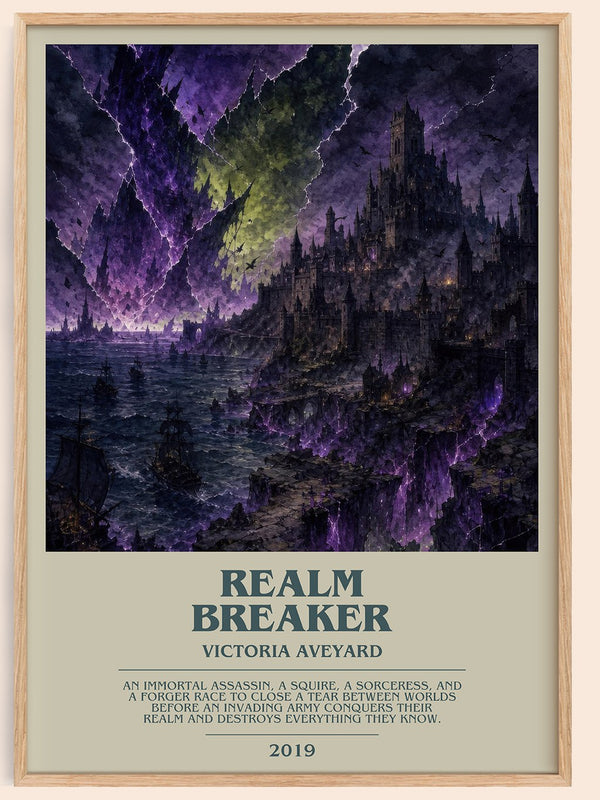 Realm Breaker bookish book poster by Victoria Aveyard – framed literary art print
