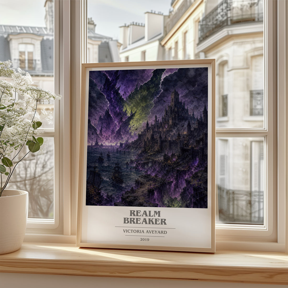 Realm Breaker book cover poster colour and style options – Victoria Aveyard book art