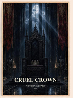 Cruel Crown watercolour book poster by Victoria Aveyard – framed literary art print