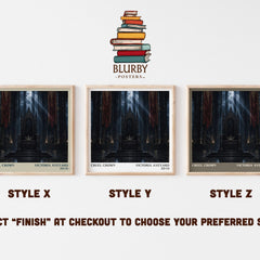 Cruel Crown literary print in frame leaning in hallway – dystopian wall art