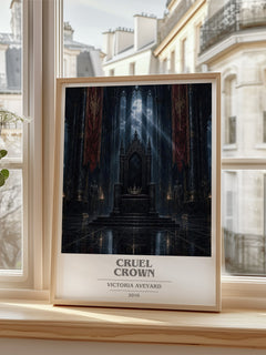 Cruel Crown book cover poster colour and style options – Victoria Aveyard book art