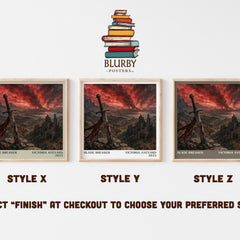 Blade Breaker literary print in frame leaning in hallway – fantasy wall art