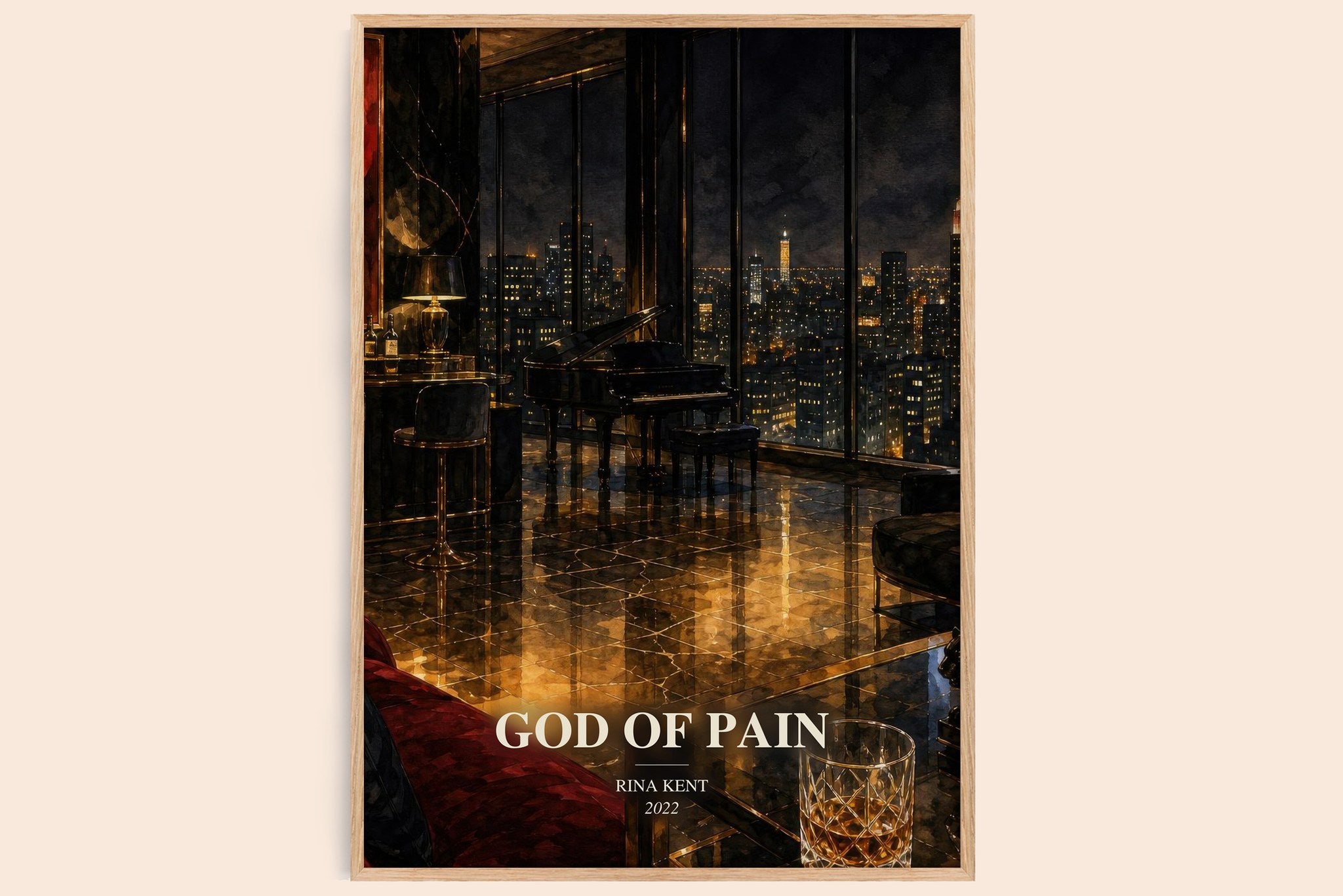God of Pain Book Watercolour Illustration by Rina Kent