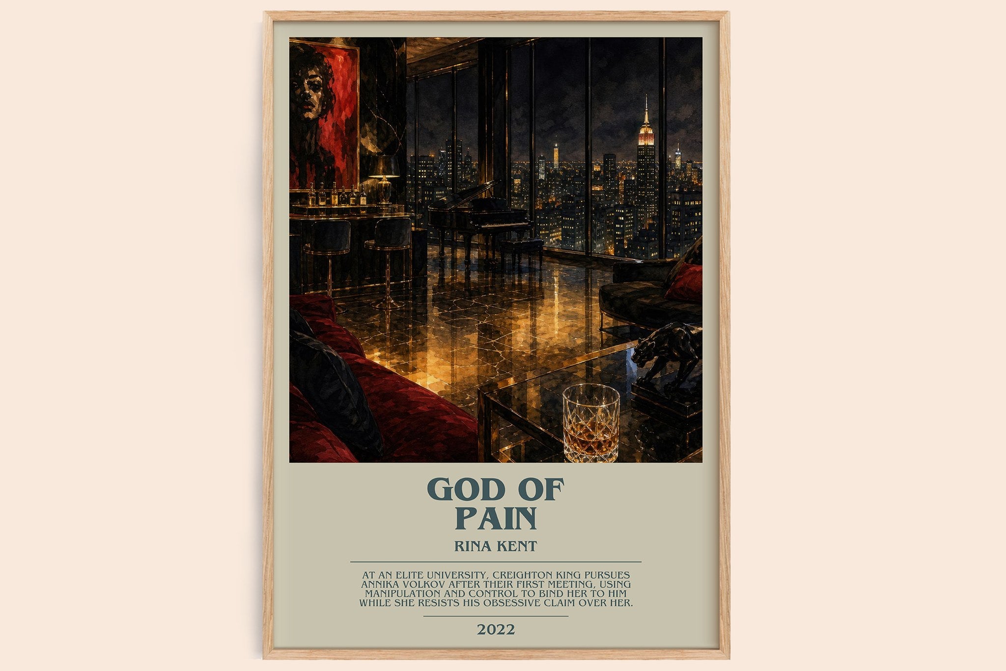 God of Pain Bookish Wall Art by Rina Kent