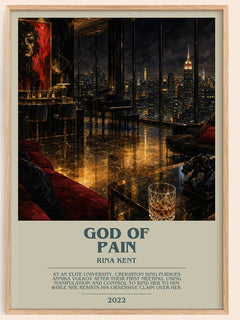 God of Pain bookish book poster by Rina Kent – framed literary art print