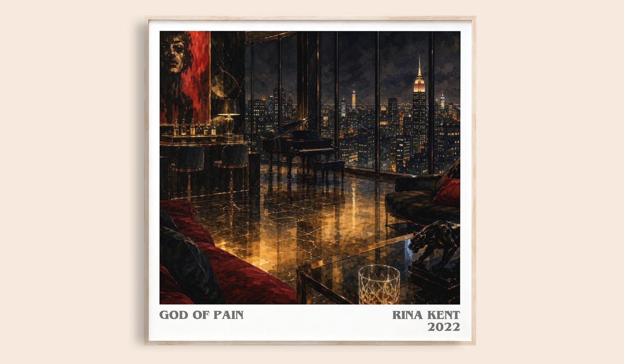 God of Pain Literary Art Print by Rina Kent