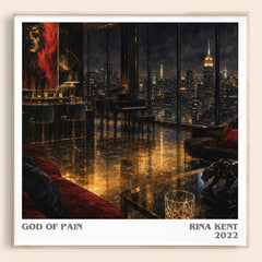 God of Pain literary book poster by Rina Kent – framed literary art print