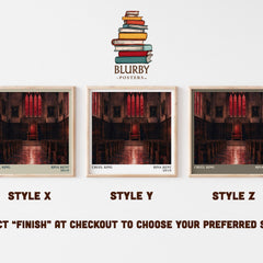 Cruel King literary print in frame leaning in hallway – romance wall art