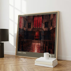 Cruel King literary print framed by window – literary home decor