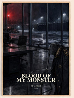 Blood of my Monster watercolour book poster by Rina Kent – framed literary art print
