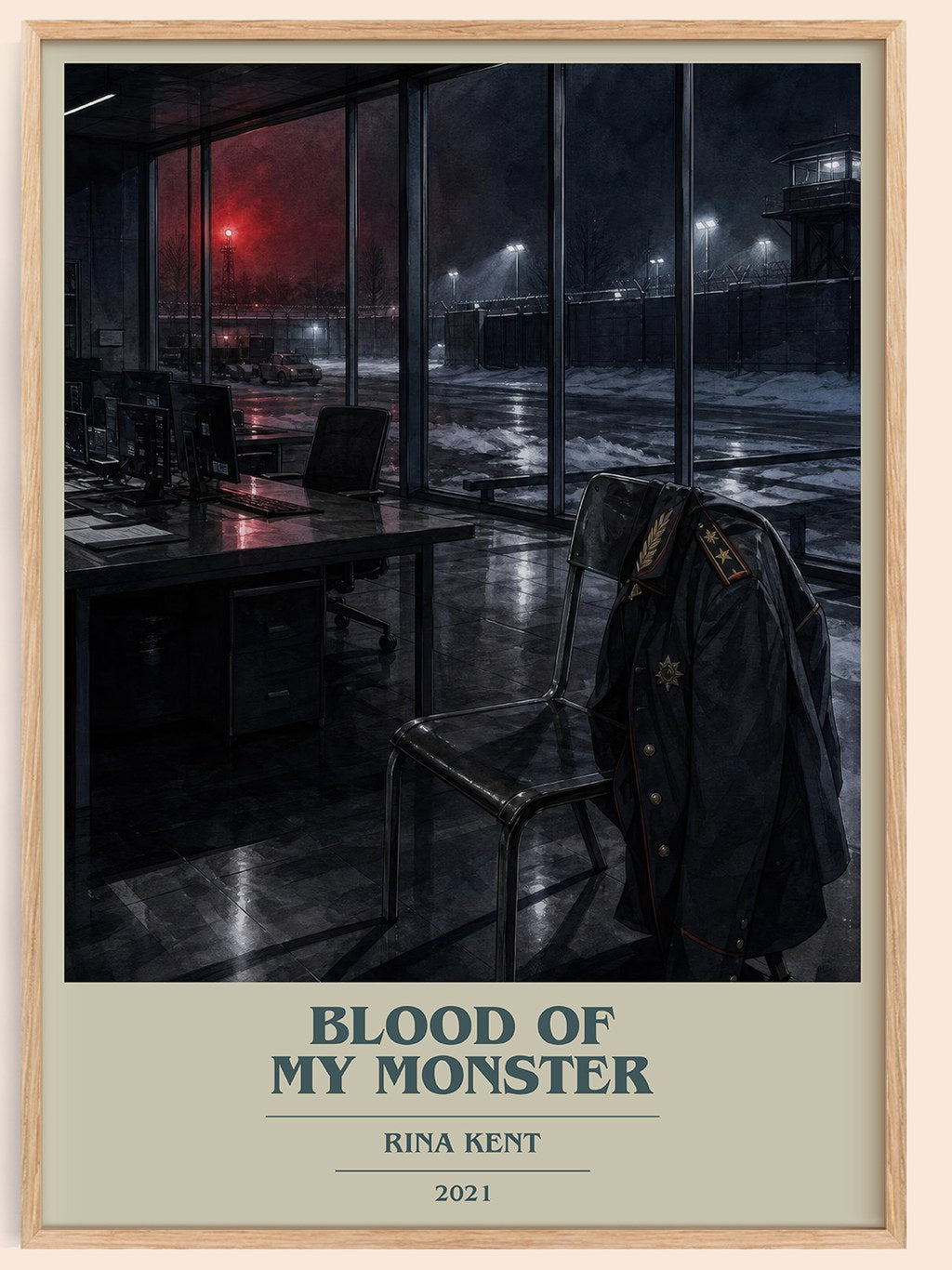 Blood of my Monster book cover book poster by Rina Kent – framed literary art print
