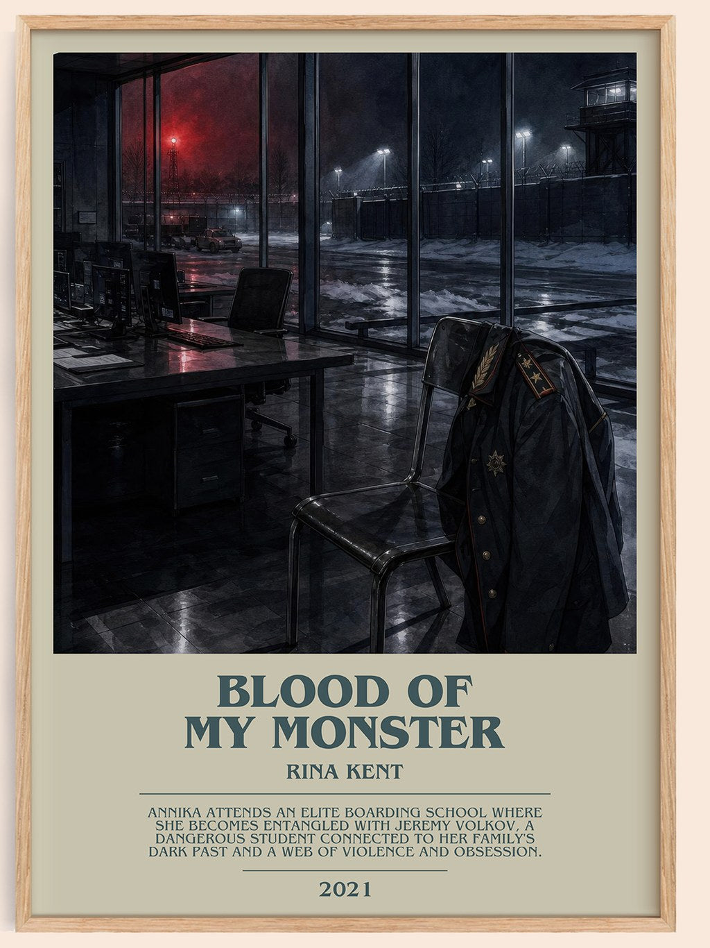 Blood of my Monster bookish book poster by Rina Kent – framed literary art print