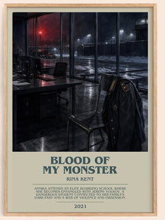 Blood of my Monster bookish book poster by Rina Kent – framed literary art print