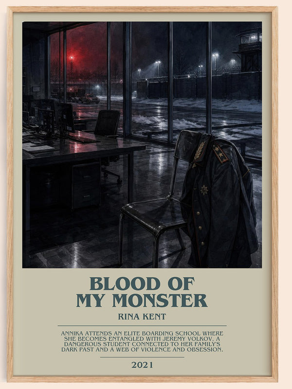 Blood of my Monster bookish book poster by Rina Kent – framed literary art print