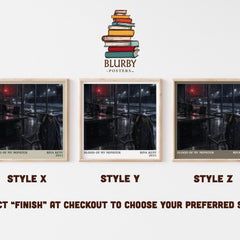 Blood of my Monster literary print in frame leaning in hallway – romance wall art